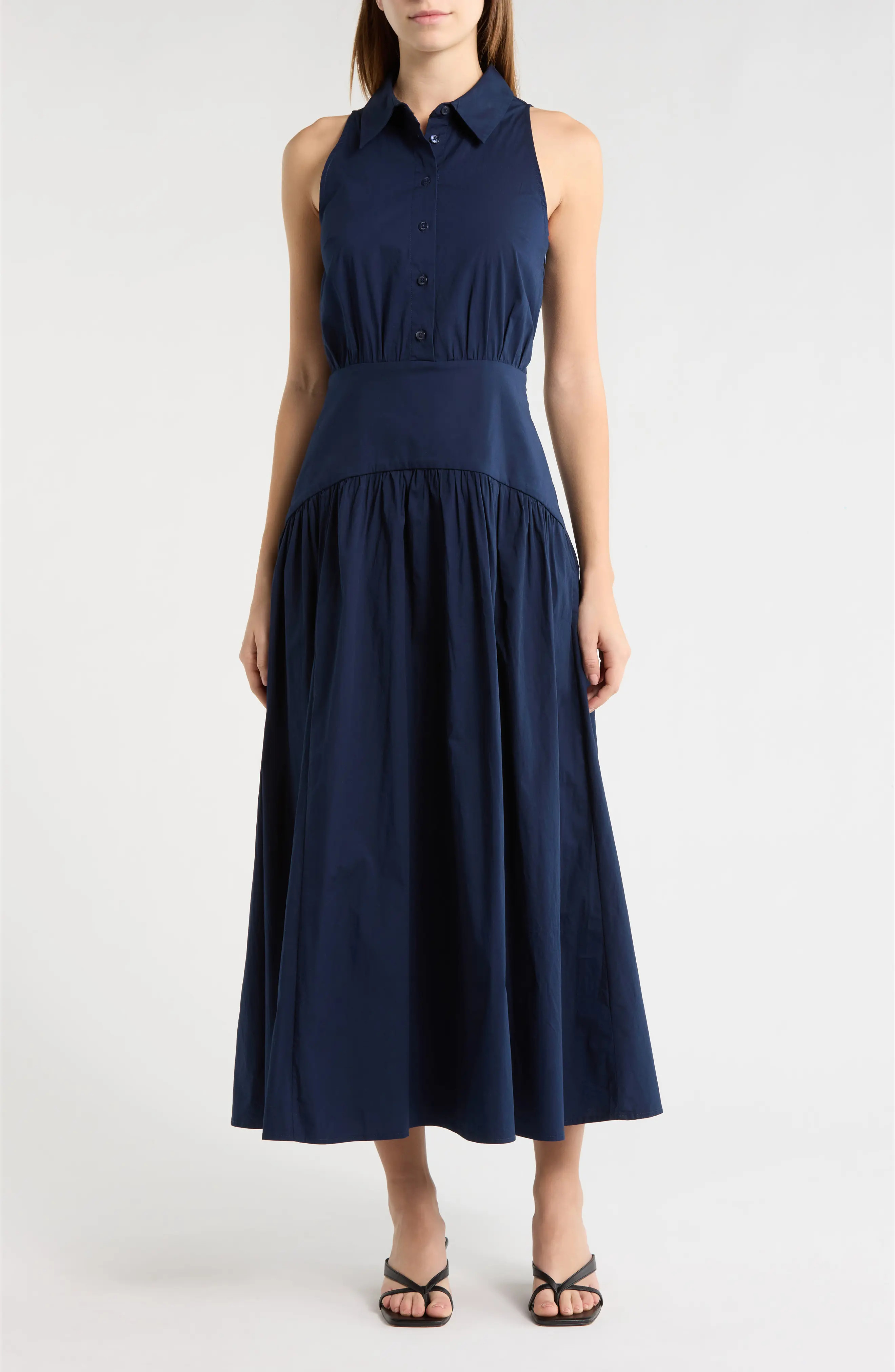 Romy Sleeveless Stretch Cotton Shirtdress (Women) | Nordstrom | Nordstrom