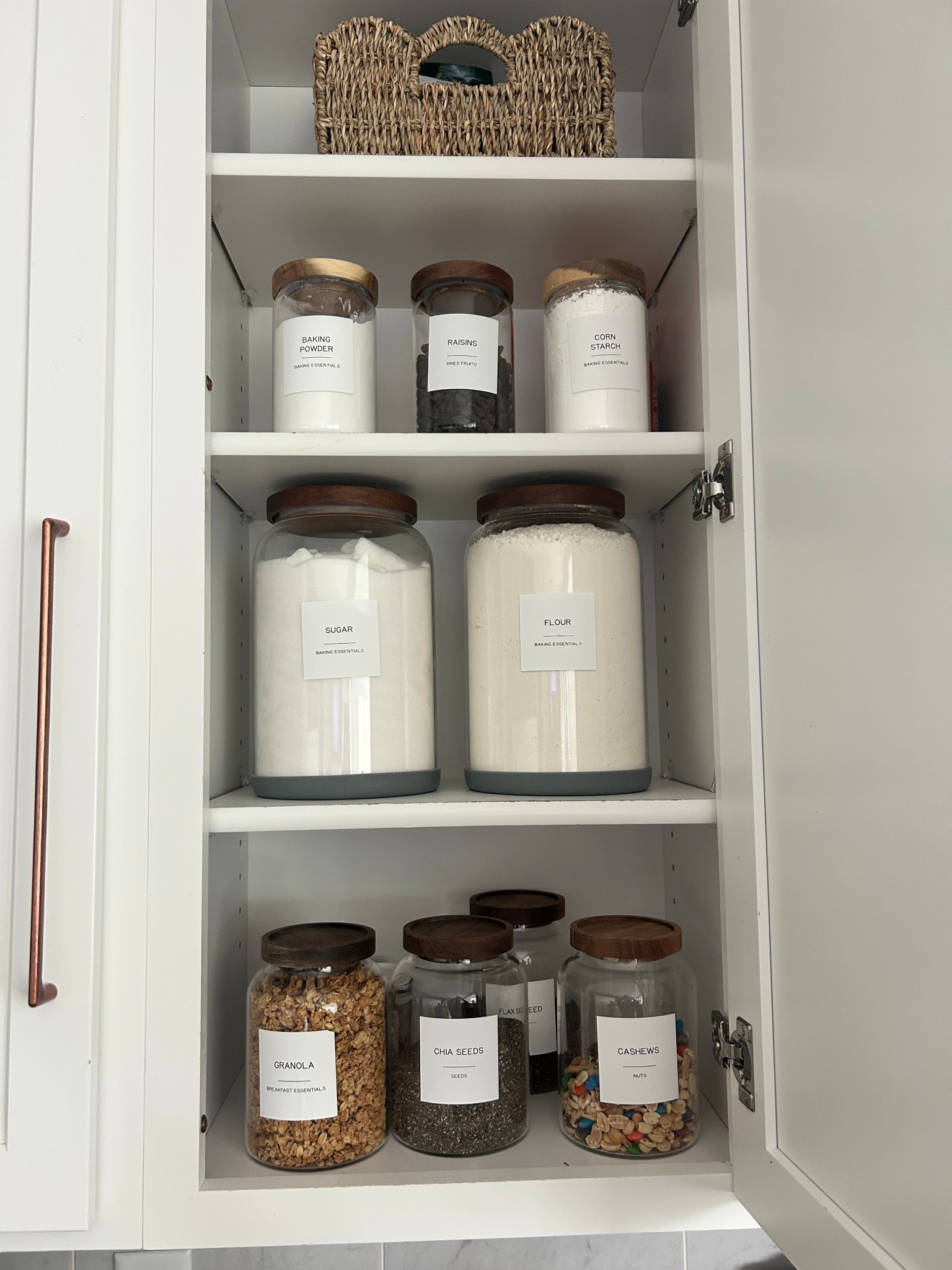 Non toxic storage containers - glass jars with wood lid. Give me a glass jar and I will take all of it. Also keeps ingredients remaining fresh 

#LTKHome #LTKmomlife