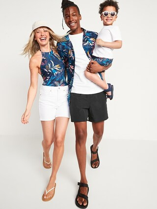 Zip-Front Rashguard One-Piece Swimsuit for Girls | Old Navy (US)