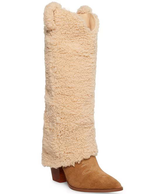 Lassy Faux Fur Western Foldover Boots | Dillard's