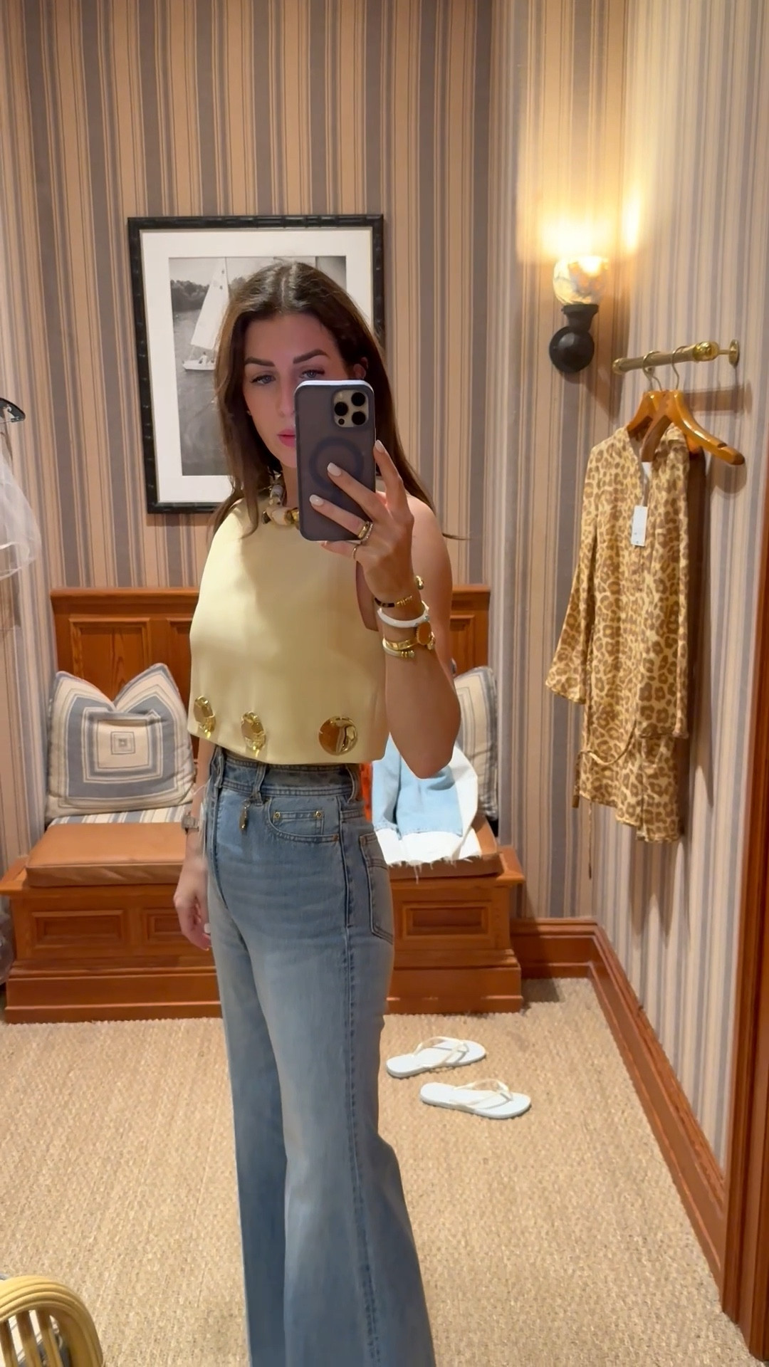 I’m wearing a small in the top and a TTS 26 in the denim. 

#LTKOver40 #LTKTall