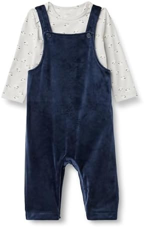 Amazon Essentials x Sofia Grainge Unisex Babies' Velour Overall and Long Sleeve Bodysuit Set, Pac... | Amazon (US)