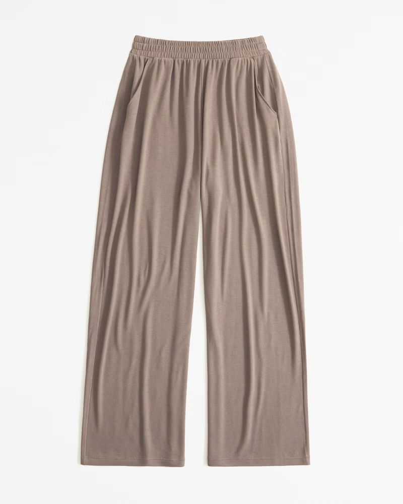 Women's Lounge Cozy Cloud Knit Wide Leg Pant | Women's New Arrivals | Abercrombie.com | Abercrombie & Fitch (US)