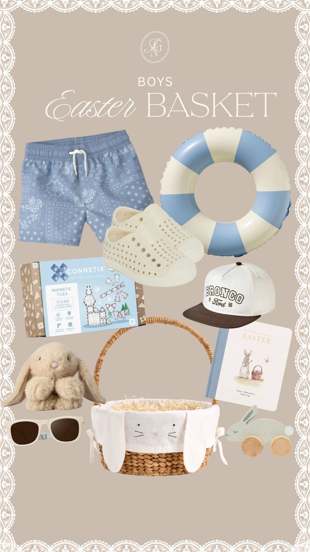 Boys Easter basket gift ideas 🐇🤍

#boyseasterbasket #easter #basket #bunny #kidsswimsuit #boysswimsuit #kidseasterbasket #boyseasterbasket #springbreak 

#LTKSeasonal #LTKKids #LTKmomlife