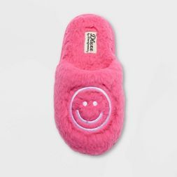 Kids' dluxe by dearfoams Happy Face Slide Slippers | Target