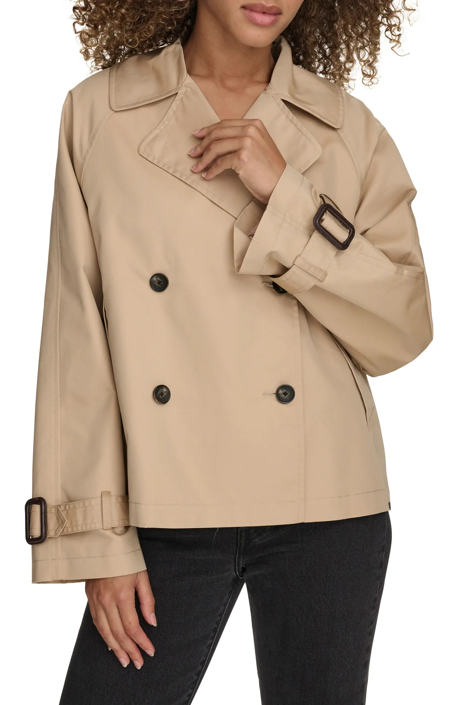 Water Resistant Short Cotton Trench Coat | Nordstrom