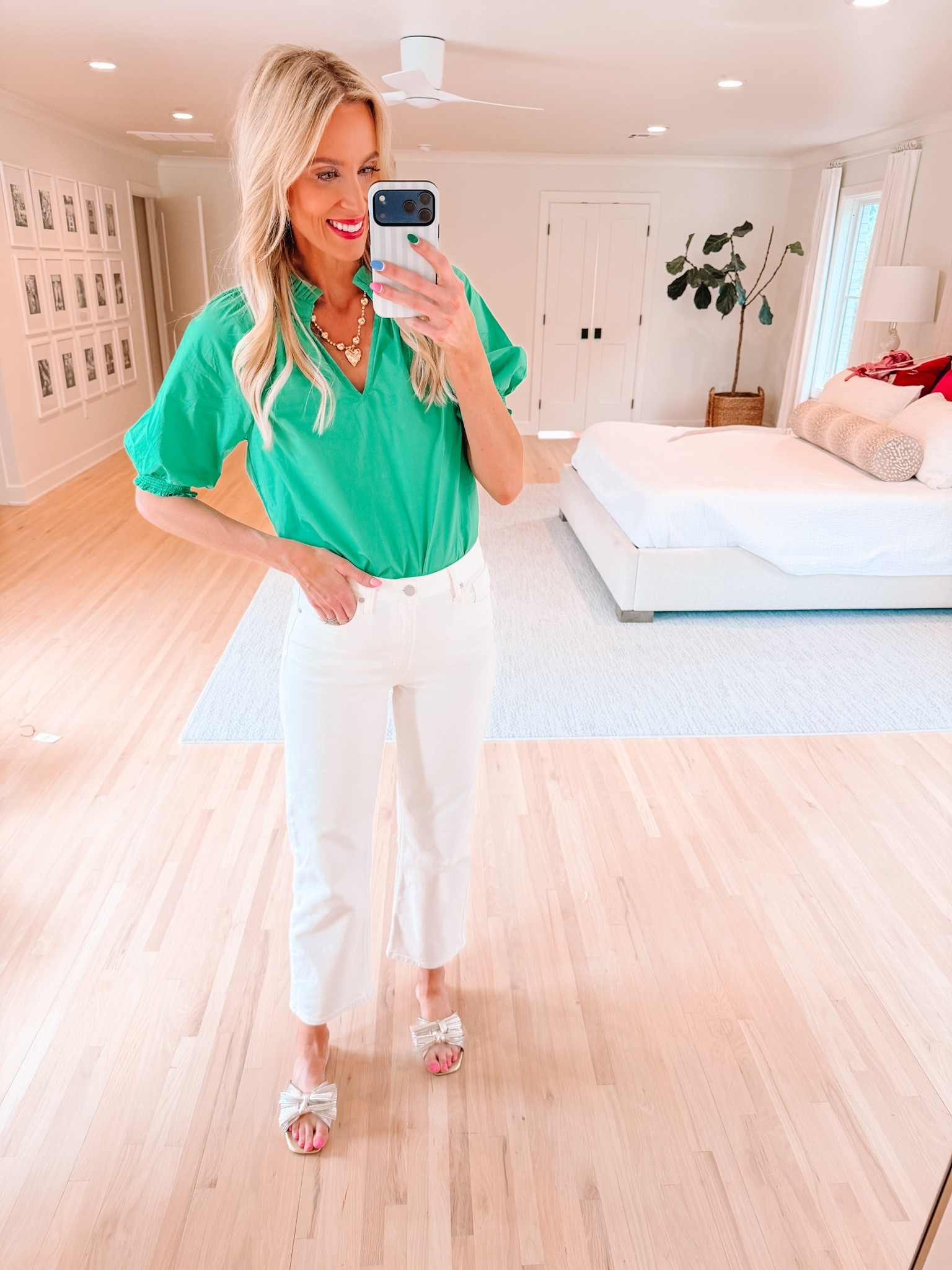 The perfect top to pair with white denim! 

Avara / Gold sandals / Classic style / Summer style

#LTKdayinmylife #LTKgrwm #LTKootd