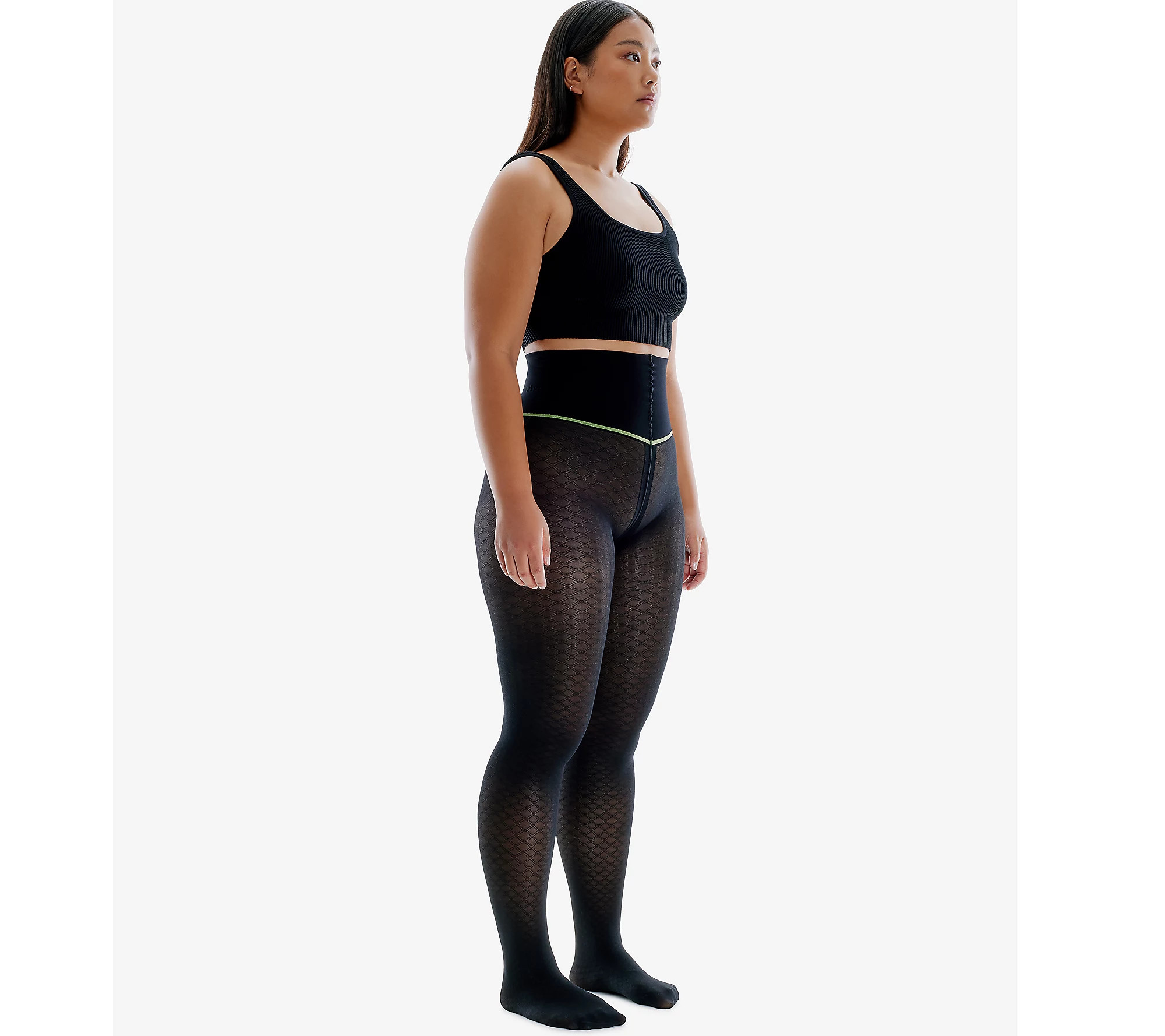 Sheertex Modern Diamond Sheer Rip Resist Tights | QVC