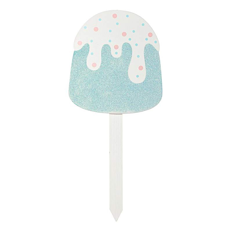 Mrs. Claus' Bakery Blue Gumdrop Yard Stake, 16" | At Home