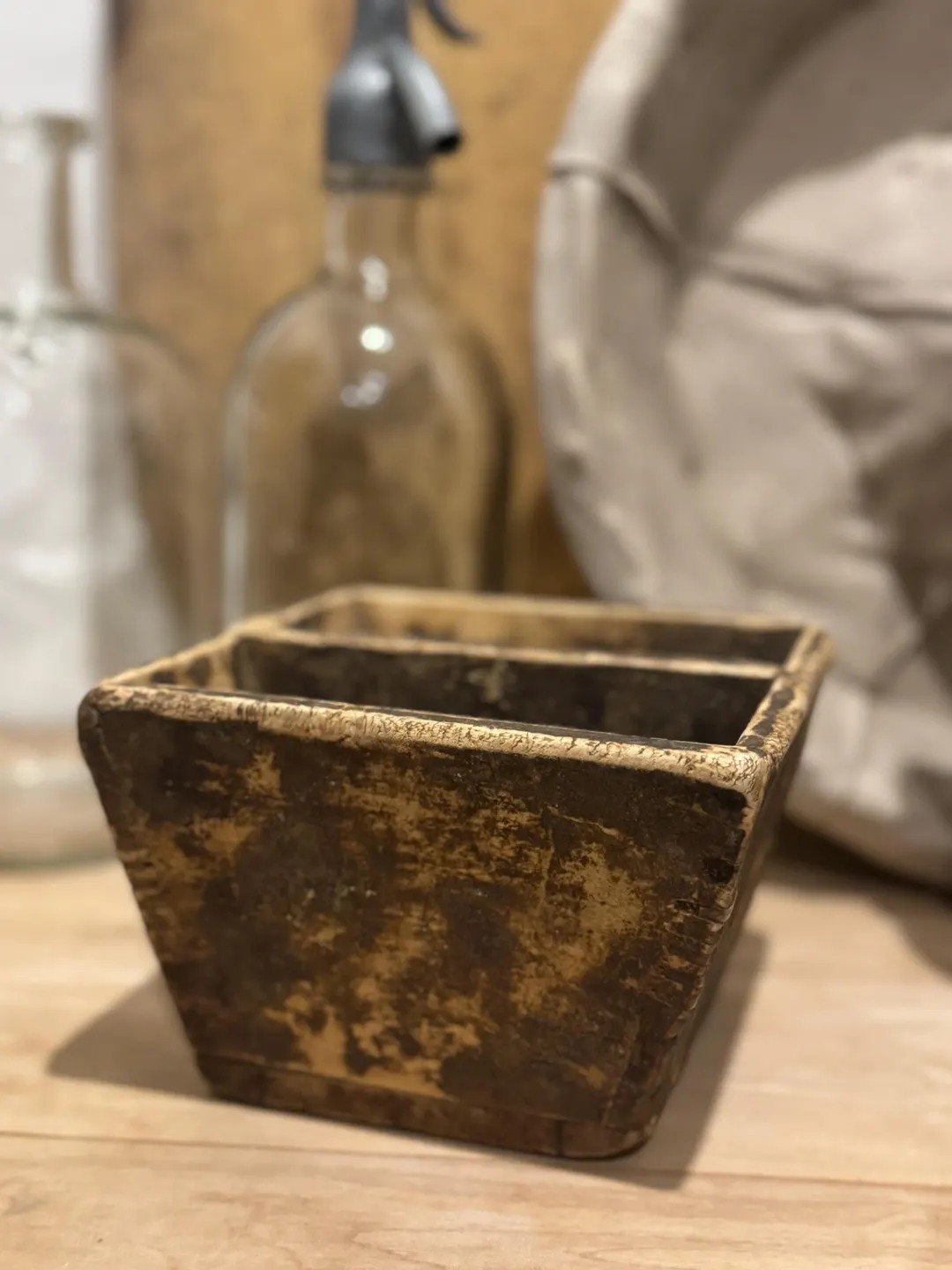 Vintage Wood Rice Bowl Antique Wood Rice Bowl Wood Bowl Farmhouse Decor Chinese Wood Rice Bowl Vi... | Etsy (US)