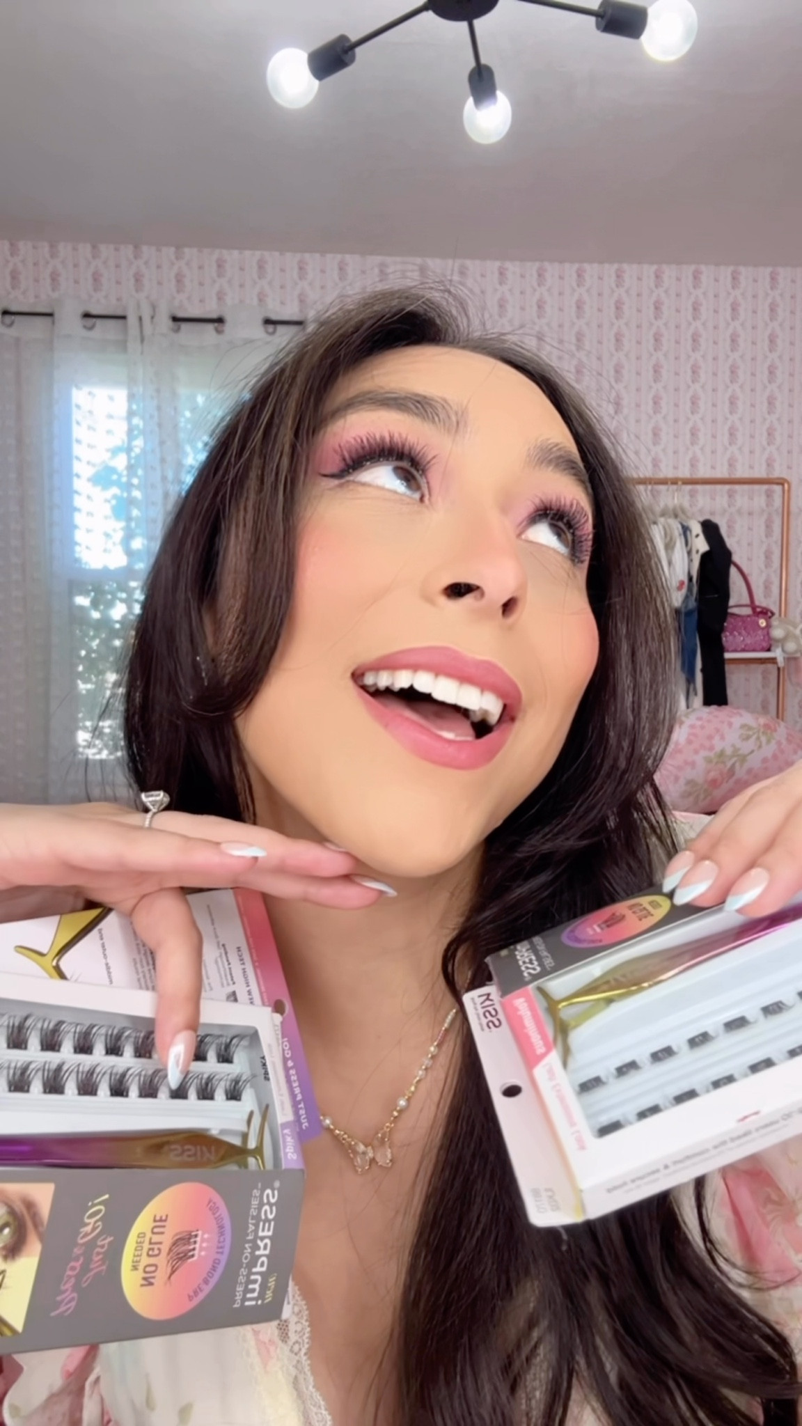 Serving lashes with zero effort 😌💋 Tried these 1-step press-ons from @impressbeauty for the first time and showed y’all how I applied them. They lasted 2 days—even through a swim! 💦 Safe to say I’m obsessed 😍 @kissproducts
 #EffortlessGlam #imPRESSfalsies #LatinaBeautyCreator #1StepLashes #LashTutorial #EasyGlam #UltaBeautyFinds  #KansasBlogger #LashHack #GRWM

#LTKFindsUnder50 #LTKBeauty