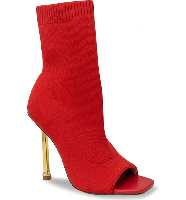 Chase & Chloe Lorde Open Toe Stiletto Sock Boot | Nordstrom Rack