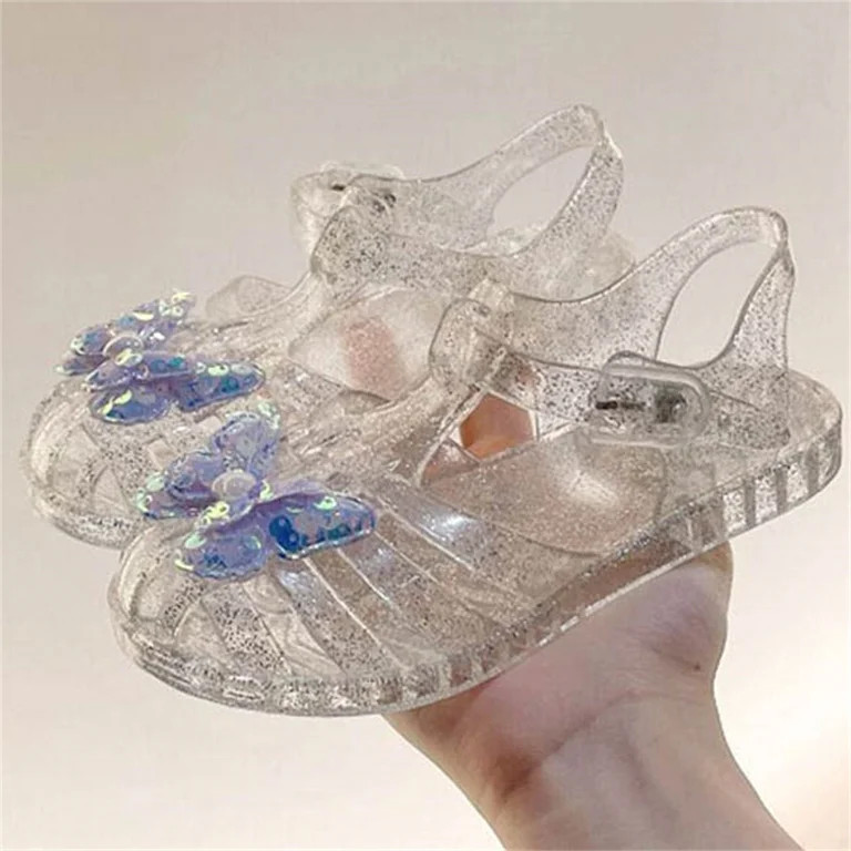 ITSAME Girls Jelly Sandals, Ankle Strap Cute Bow Non-Slip Summer Fashion Comfortable Beach Shoes ... | Walmart (US)