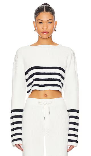 Sharlie Sweater in White & Navy | Revolve Clothing (Global)