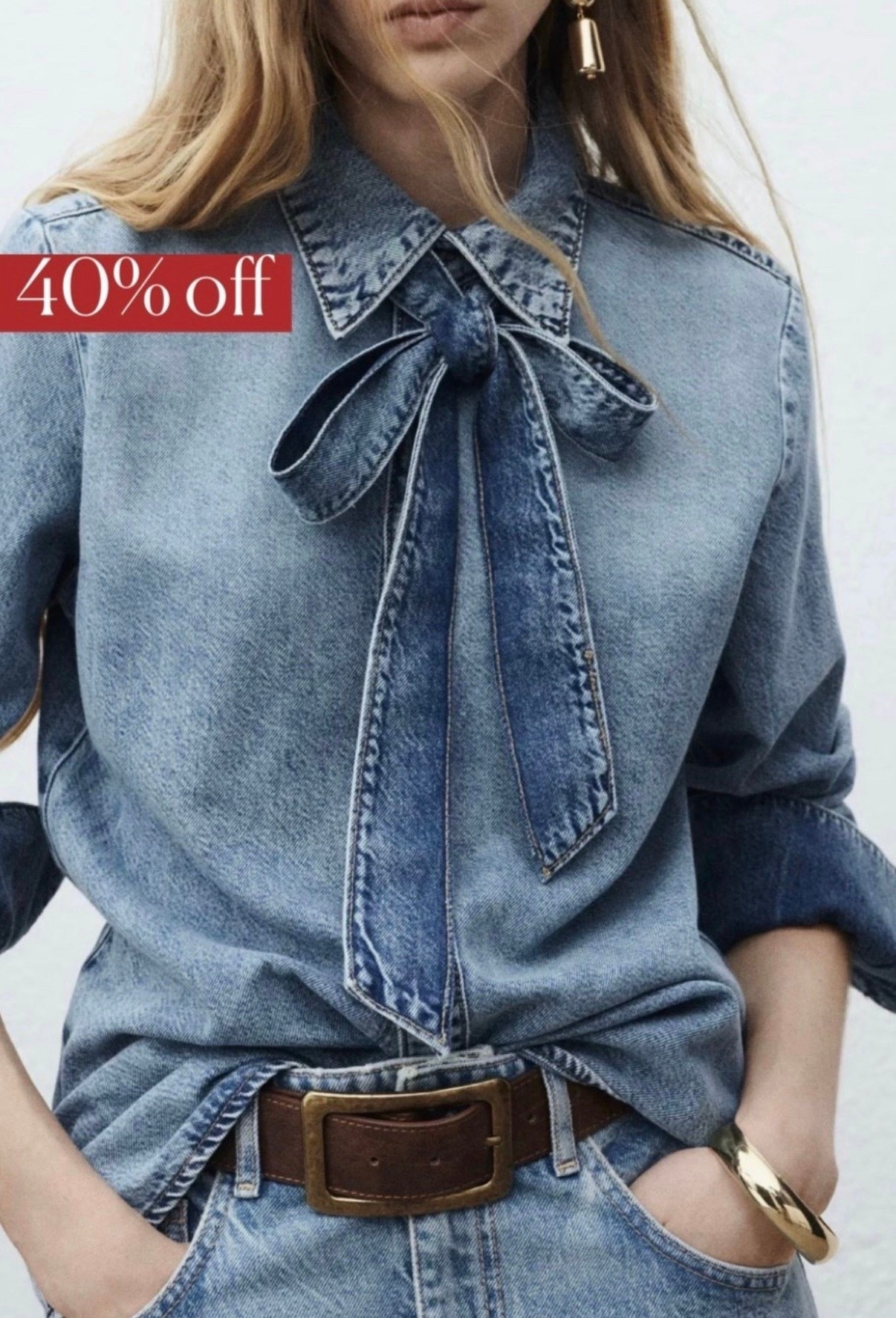 Nordstrom markdown 
Denim top