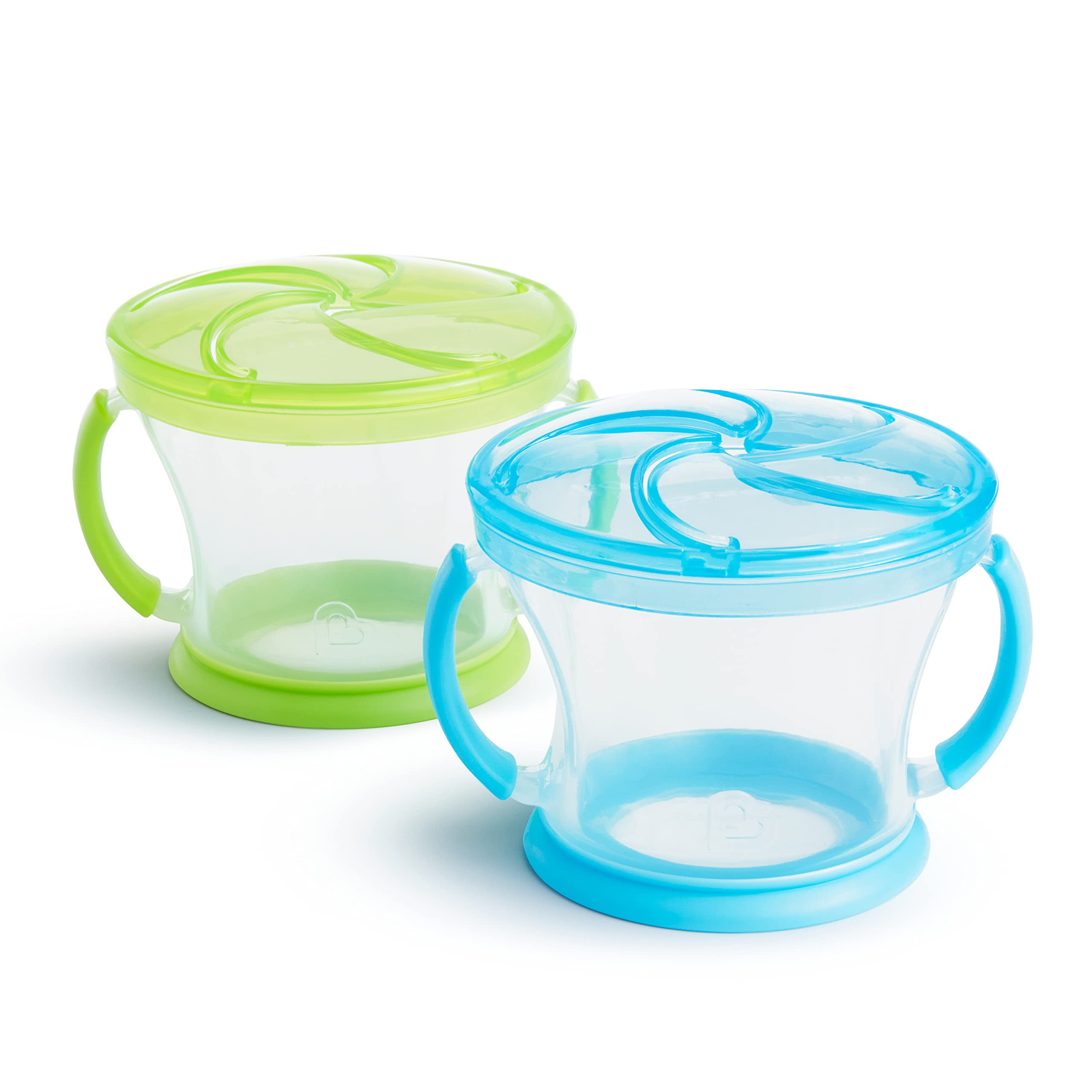 Munchkin® Snack Catcher® Toddler Snack Cups, 2 Pack, Blue/Green | Amazon (US)