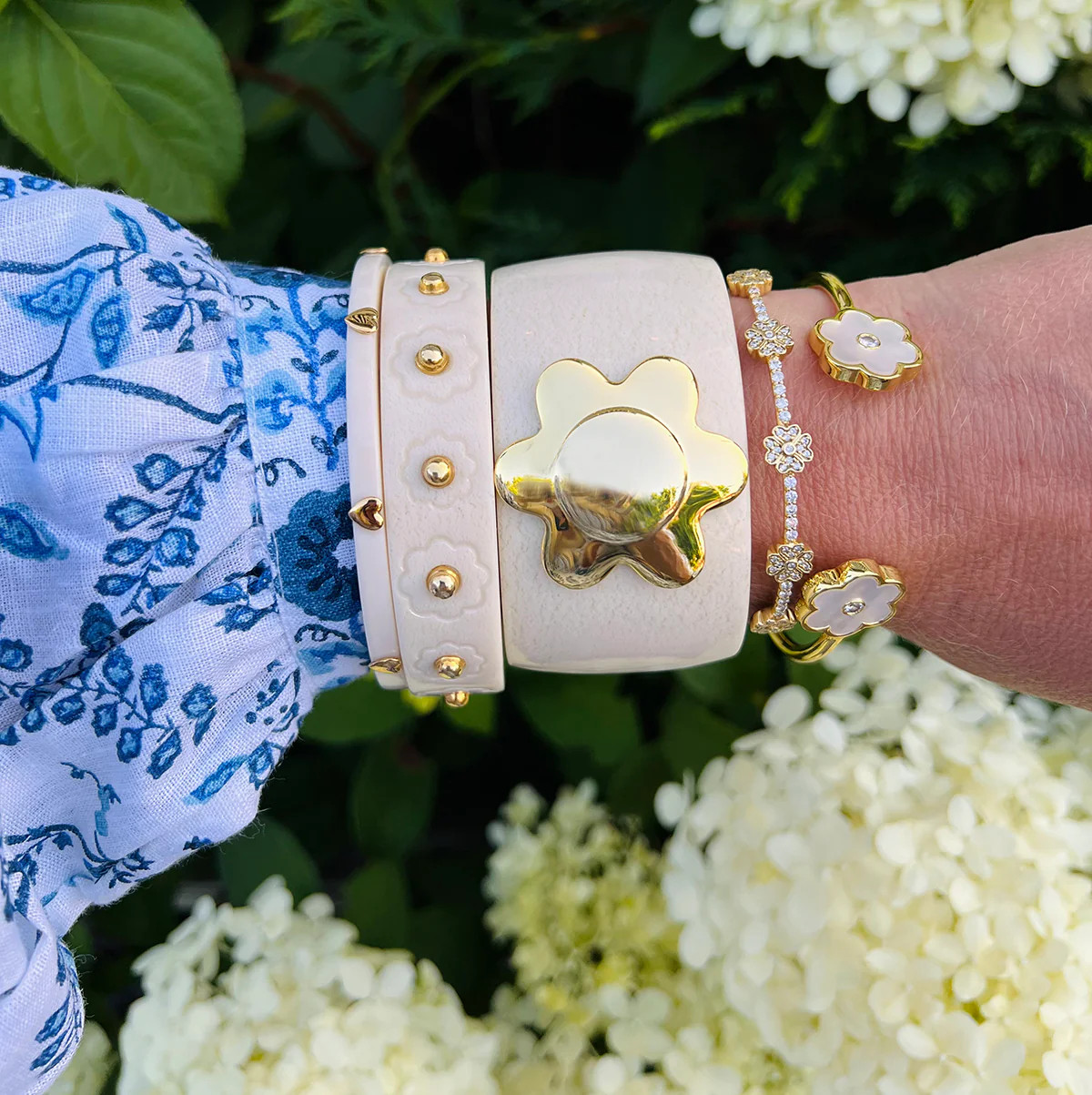 Petite Petal Cuff - Mother of Pearl | ASHA by ADM