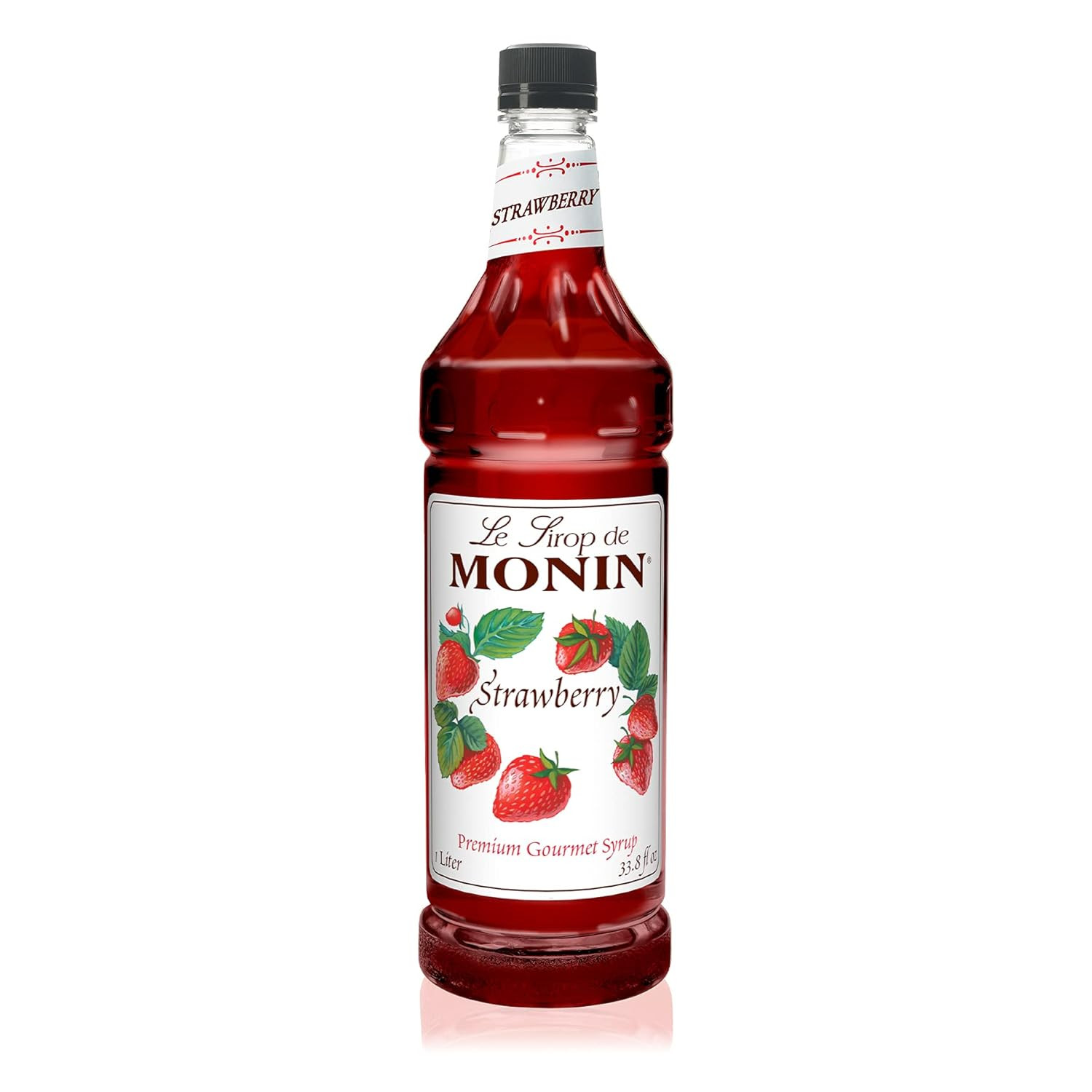 Monin - Strawberry Syrup, Mild and Sweet, Great for Cocktails and Teas, Gluten-Free, Non-GMO (1 L... | Amazon (US)