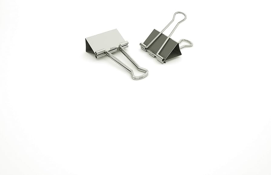 Nctinystore Silver Binder Clips Mini Metal Clamp 3/5" / 0.6-inch / 15-mm (Silver, 40-Count) | Amazon (US)