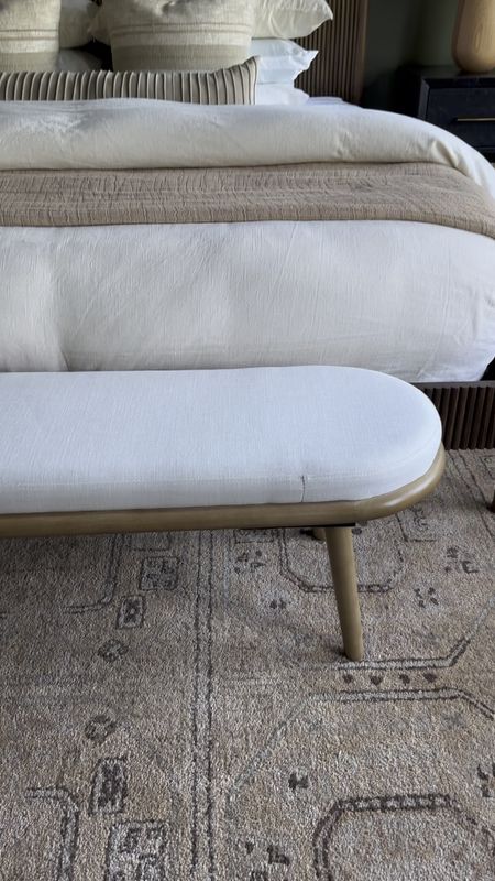 Love this bench with the modern curved edges. Natural toned wood and neutral crème upholstery. From Wayfair 



#LTKHome #LTKVideo #LTKSaleAlert
