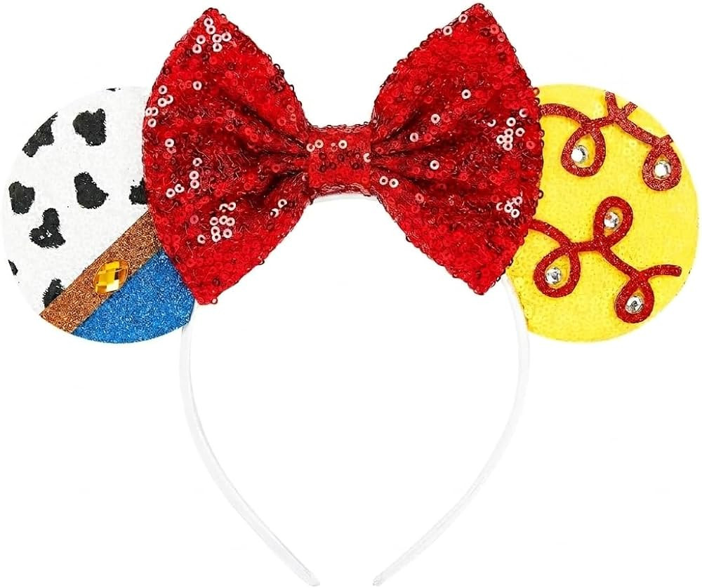 Mouse Ear Headband, Sequin Bow Mouse Ears for Boys Girls Adult | Amazon (US)