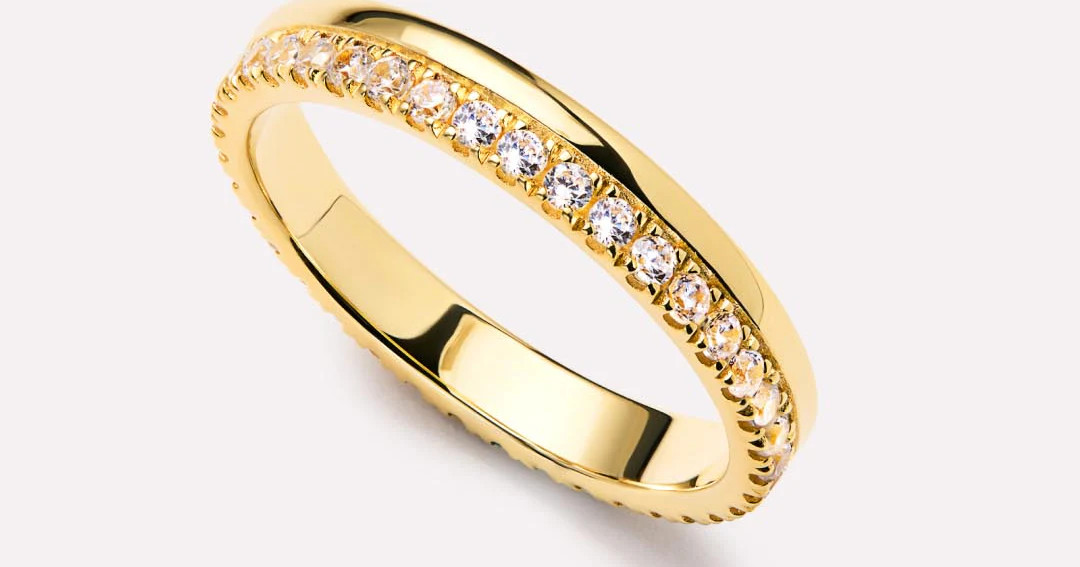 Gold Band Ring - Celine Double | Ana Luisa