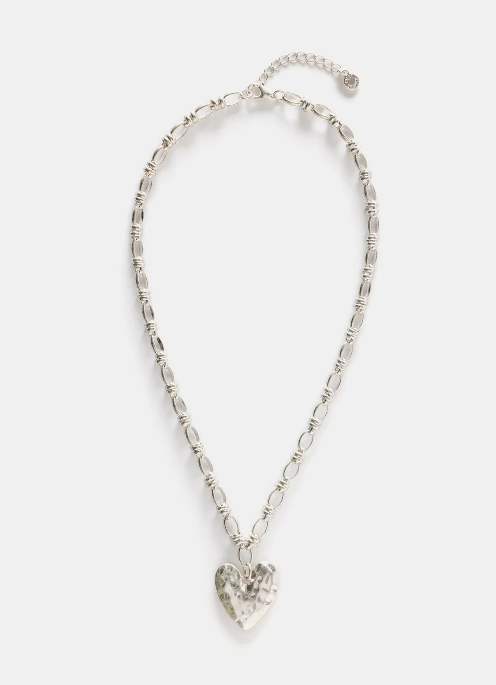 Silver Tone Heart Chain Necklace | Mint Velvet