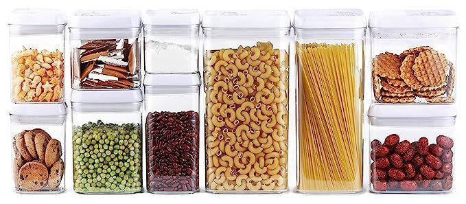 10-Piece Airtight Food Storage Container Set, Pantry Organization and Storage Made Easy! - Keeps ... | Amazon (US)