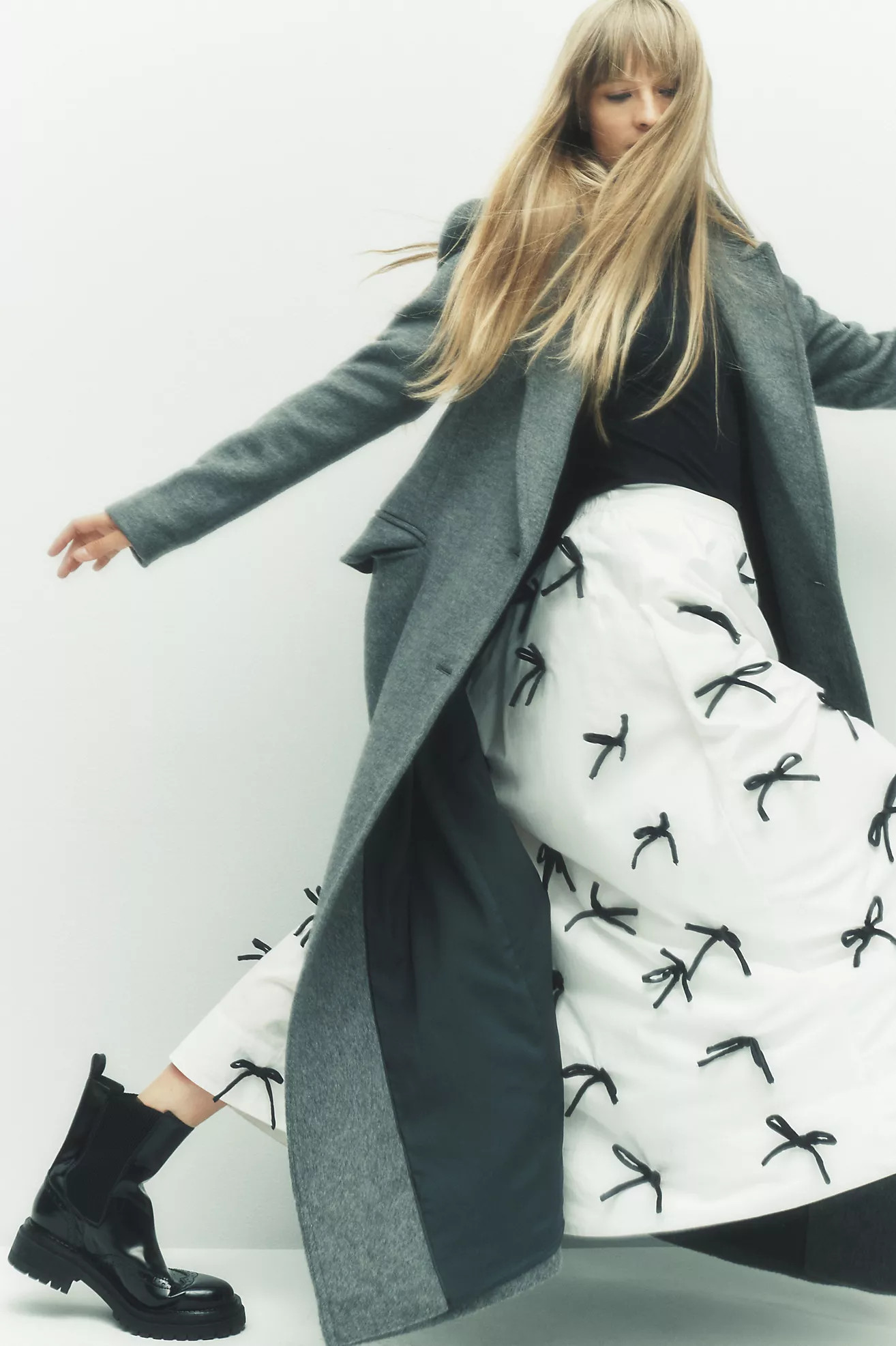 Maeve 3D Bows Midi Skirt | Anthropologie (US)