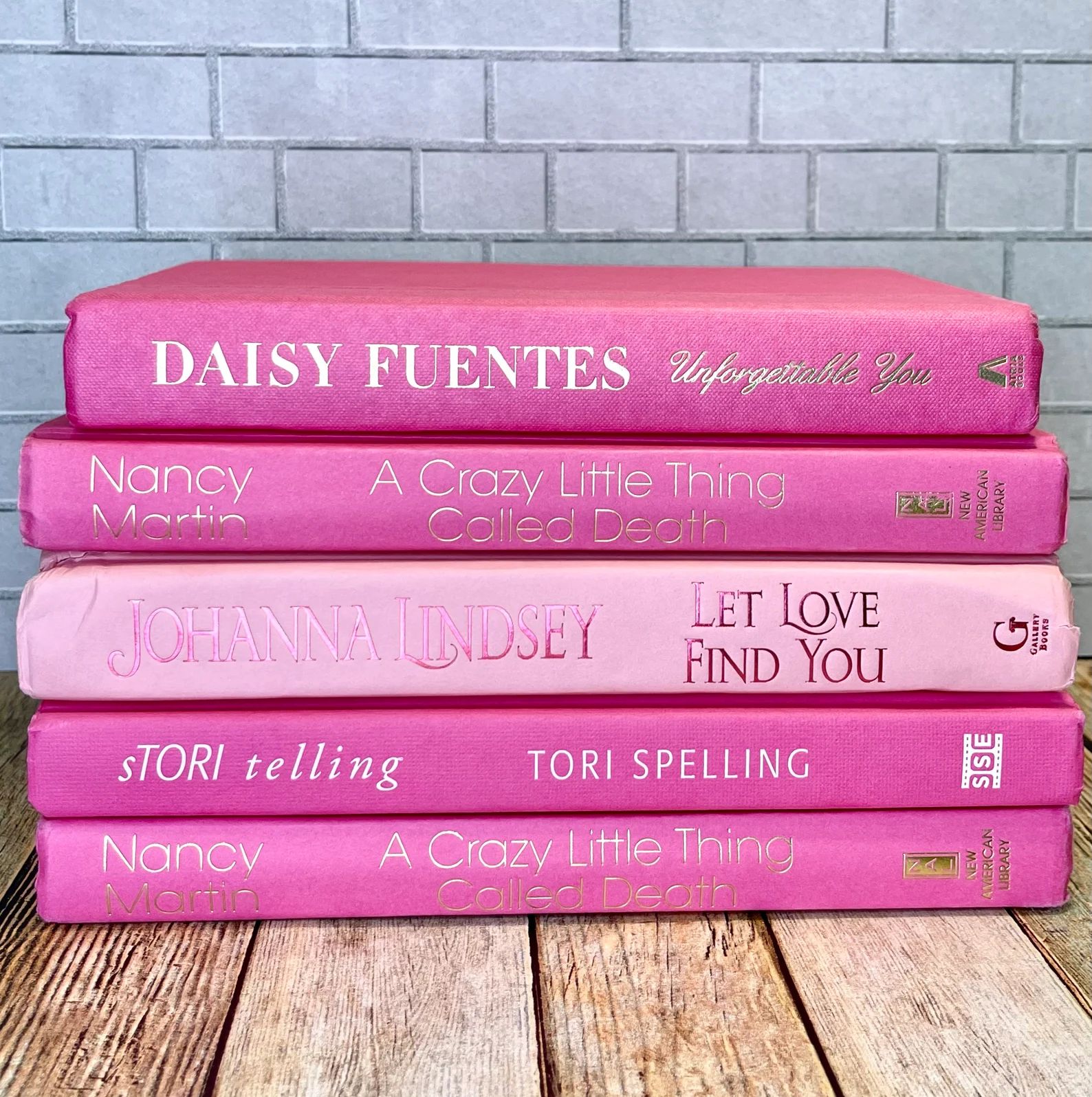 Pretty in Pink Book Bundles For Home Decoration And Reading | Book Bundle Color  | Aesthetic Book... | Etsy (US)