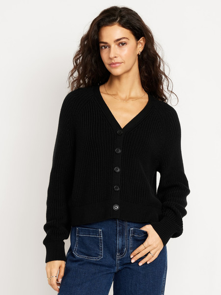V-Neck Shaker-Stitch Cardigan Sweater | Old Navy | Old Navy (US)