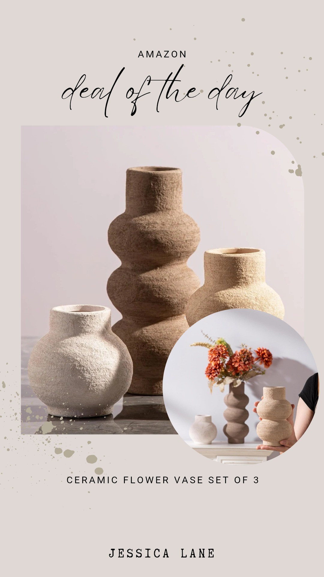 Add a touch of organic modern style with this set of three ceramic decorative flower vases. The varied heights and textures create an effortless curated look for your shelves, mantels, or entryway tables.#shelfie #vasedecor #modernorganic #homedesign

#LTKSaleAlert #LTKHome