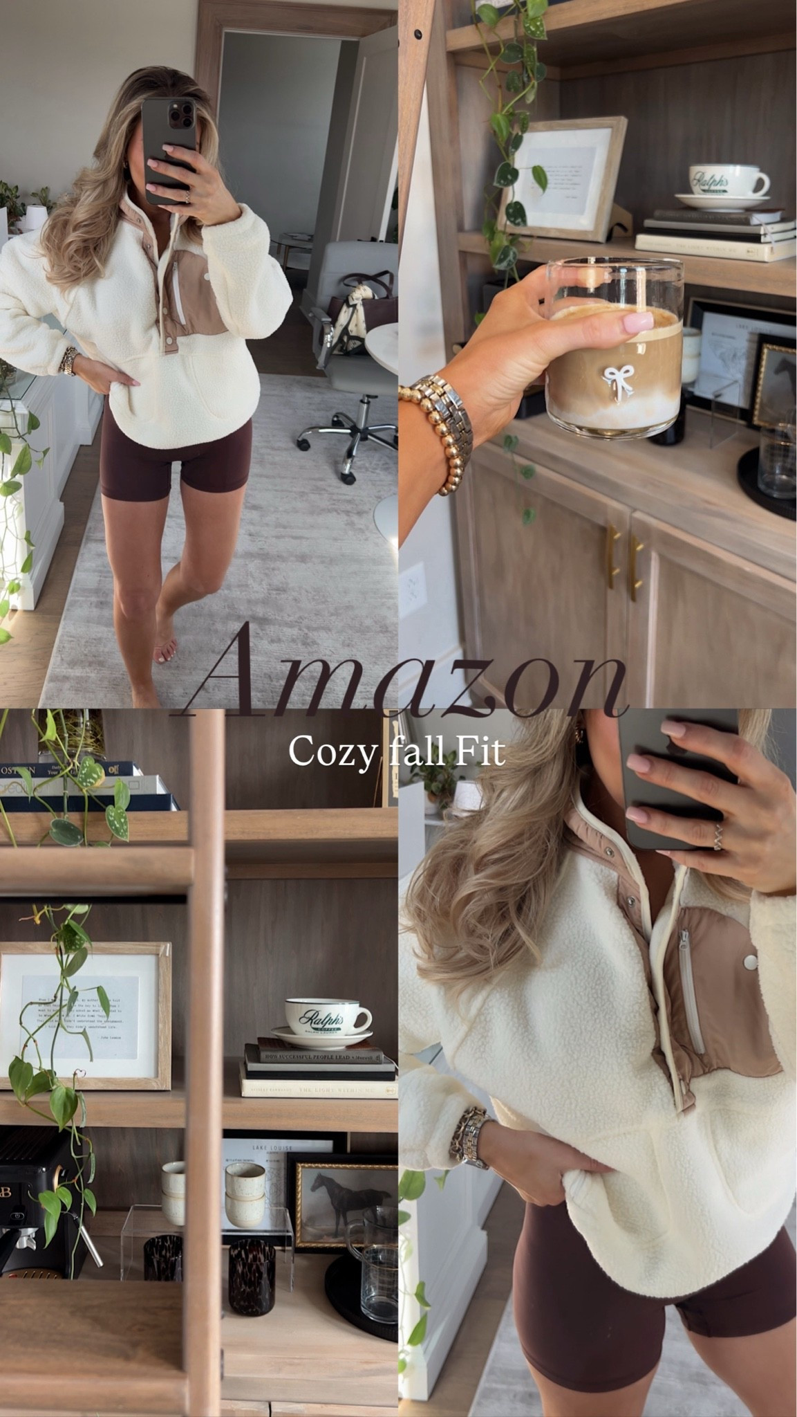 Such a cute, cozy fall outfit transitioning into fall! All from Amazon 🙌🏻🧸☕️

Wearing size small!

#LTKActive #LTKootd