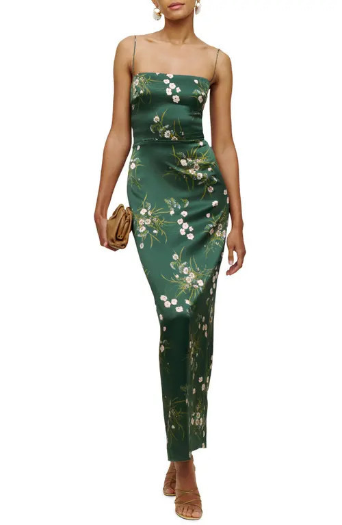 Reformation Frankie Floral Silk Slipdress in Buena at Nordstrom, Size 6 | Nordstrom