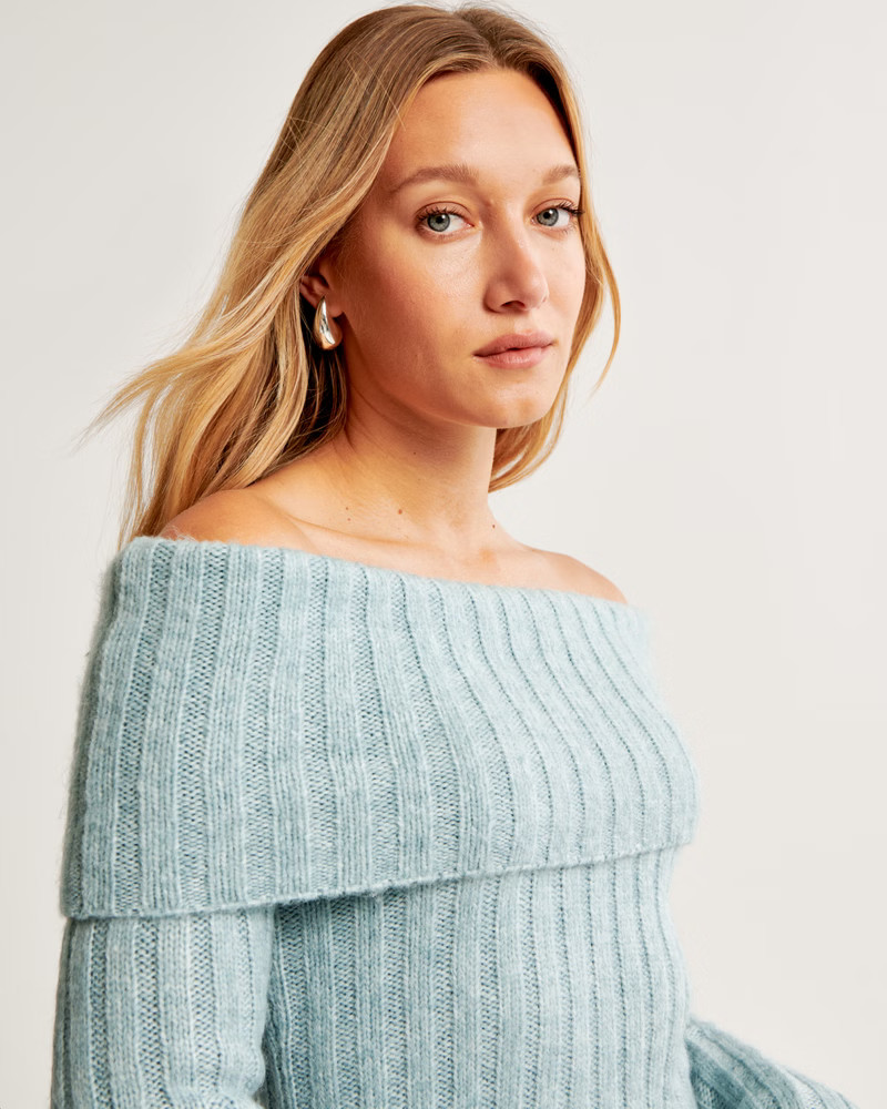 Women's Off-The-Shoulder Sweater Top | Women's Tops | Abercrombie.com | Abercrombie & Fitch (US)