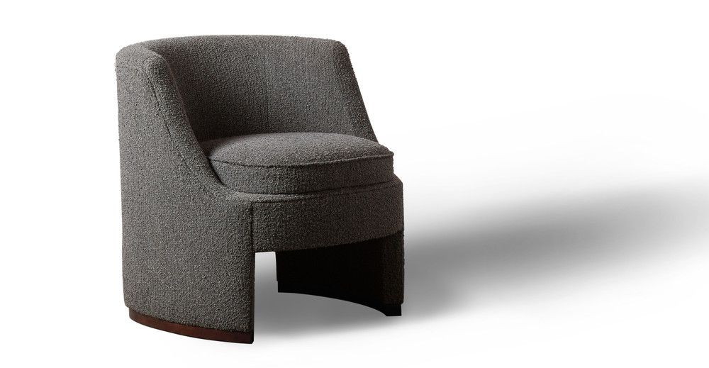 Roxy 28" Fabric Chair, Charred Boucle | Kardiel