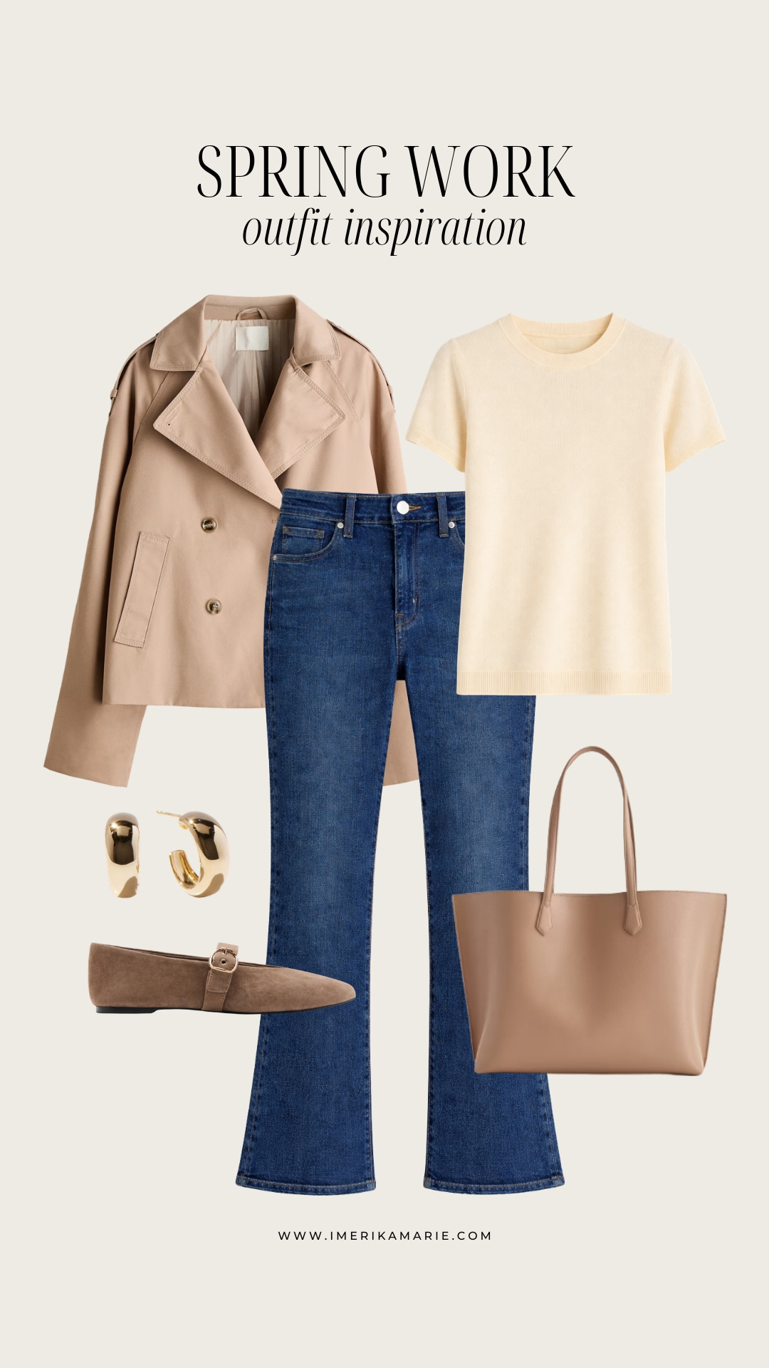 Spring Work Outfit 🌼

trench coat, butter yellow top, dark wash jeans, and flats. 

 

#LTKootd #LTKSeasonal #LTKWorkwear