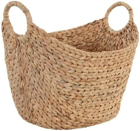 Extra Large Natural Water Hyacinth Boat Decorative Storage Basket - Handwoven Seagrass Organizer ... | Amazon (US)