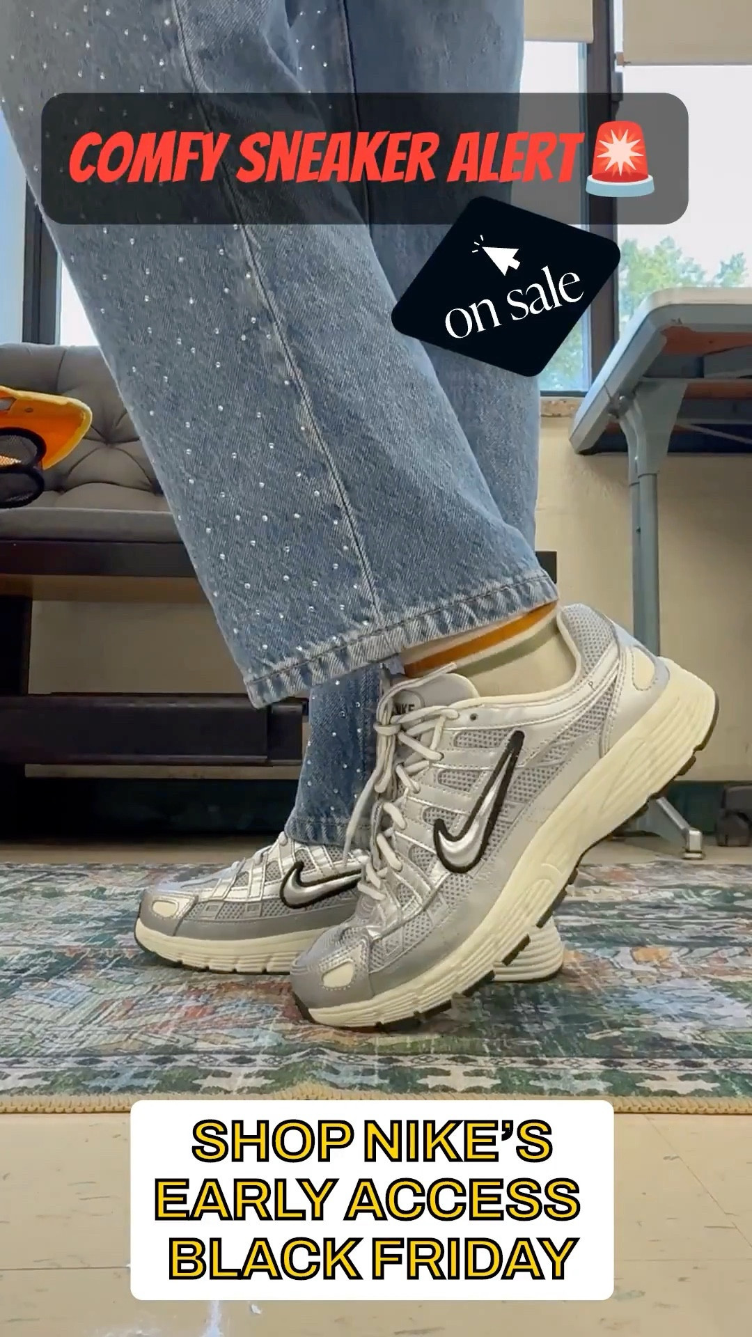 The Nike P-6000 is that girl 👟✨
A trendy, comfortable everyday sneaker that’s perfect for teachers, commuters, and anyone who needs stylish shoes for all-day wear. They’re 25% off for Nike’s Early Access Black Friday Sale — which brings them under $100. A major steal for such a popular, versatile sneaker.
If you love chunky sneakers, neutral sneakers, or supportive shoes you can style with any outfit, this pair is a must-have.
Run, don’t walk — these will sell out fast.
Women’s sizes convert to mens/kids sizes! Don’t forget to subtract 1.5 from your original size!

👟6 Kids/ 7.5 Women

Shop my look on LTK: @theteacherinsneakers
#LTKShoeCrush #LTKFinds #BlackFridayDeals #NikeP6000 #ComfySneakers #TeacherStyle #SneakerOutfits 

#LTKFindsUnder100 #LTKSaleAlert #LTKActive