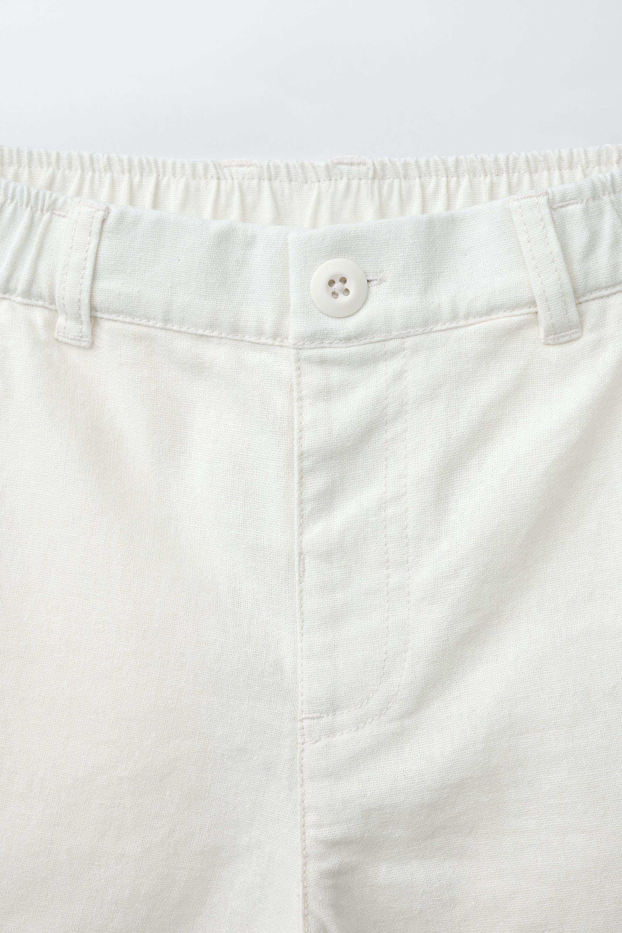 COTTON AND LINEN BERMUDA SHORTS | Zara UK