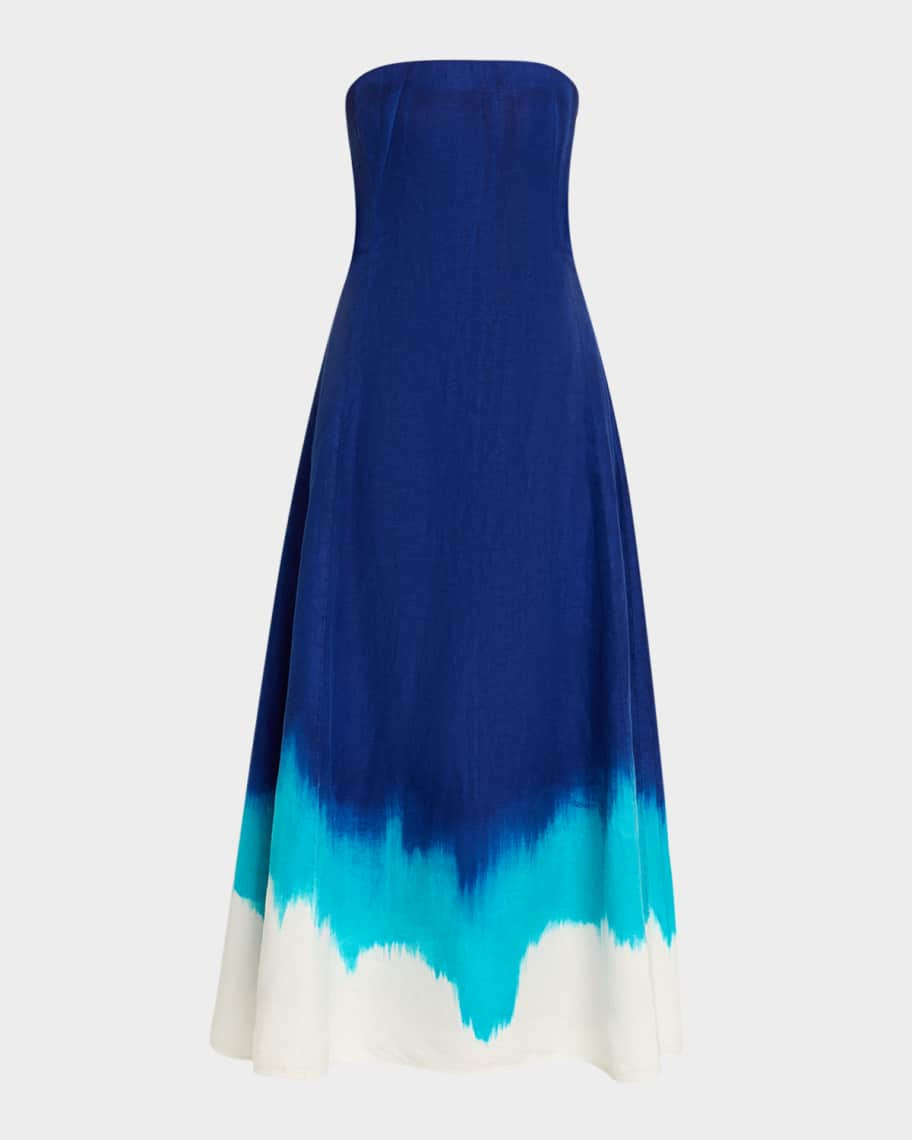 Alessia Strapless Tie-Dye Dress | Neiman Marcus