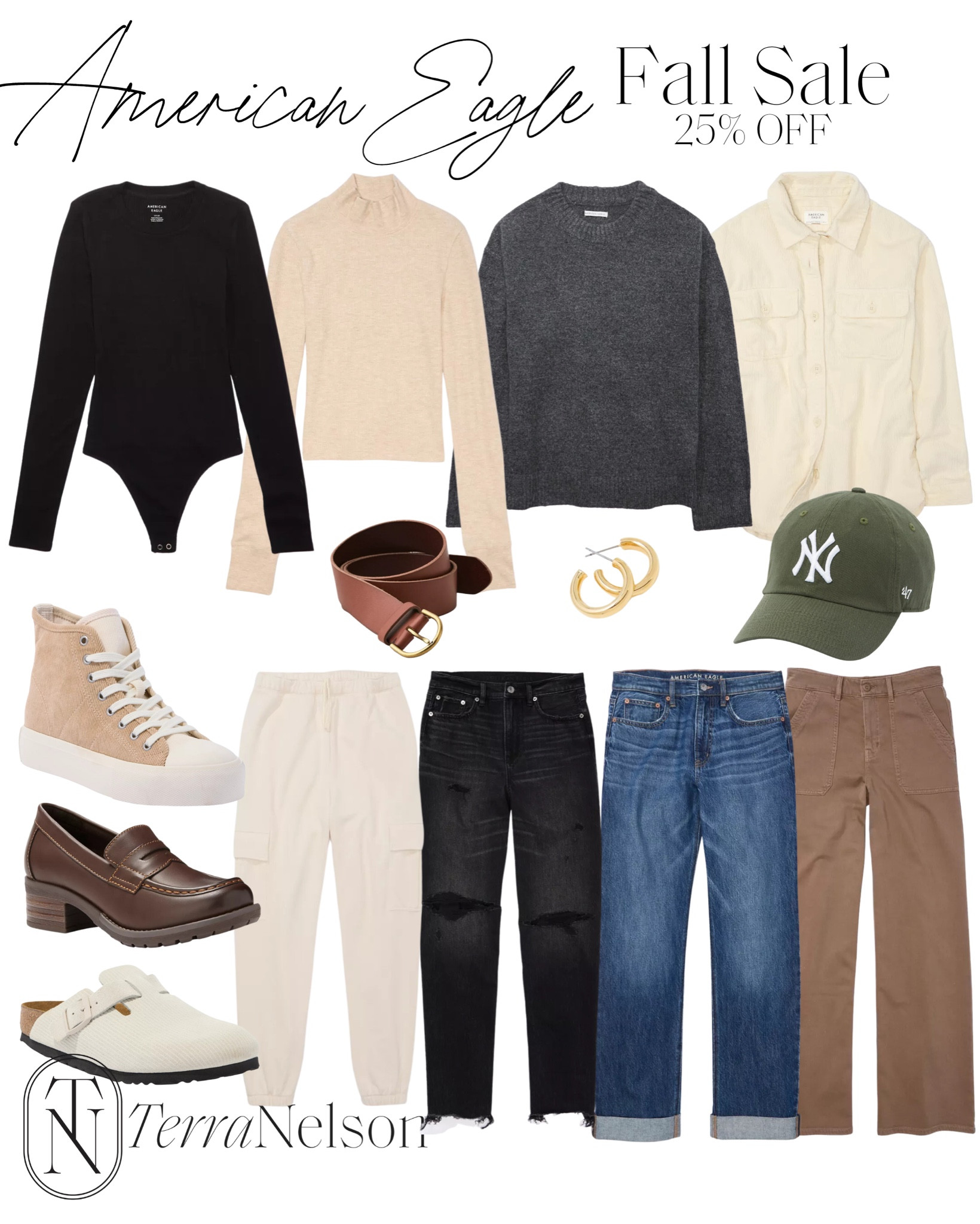 American eagle / fall outfits / fall denim / fall sweaters / fall shoes / fall cardigan / fall hats / bodysuits / neutral wardrobe / Birkenstock clogs / 

#LTKstyletip #LTKSale #LTKshoecrush