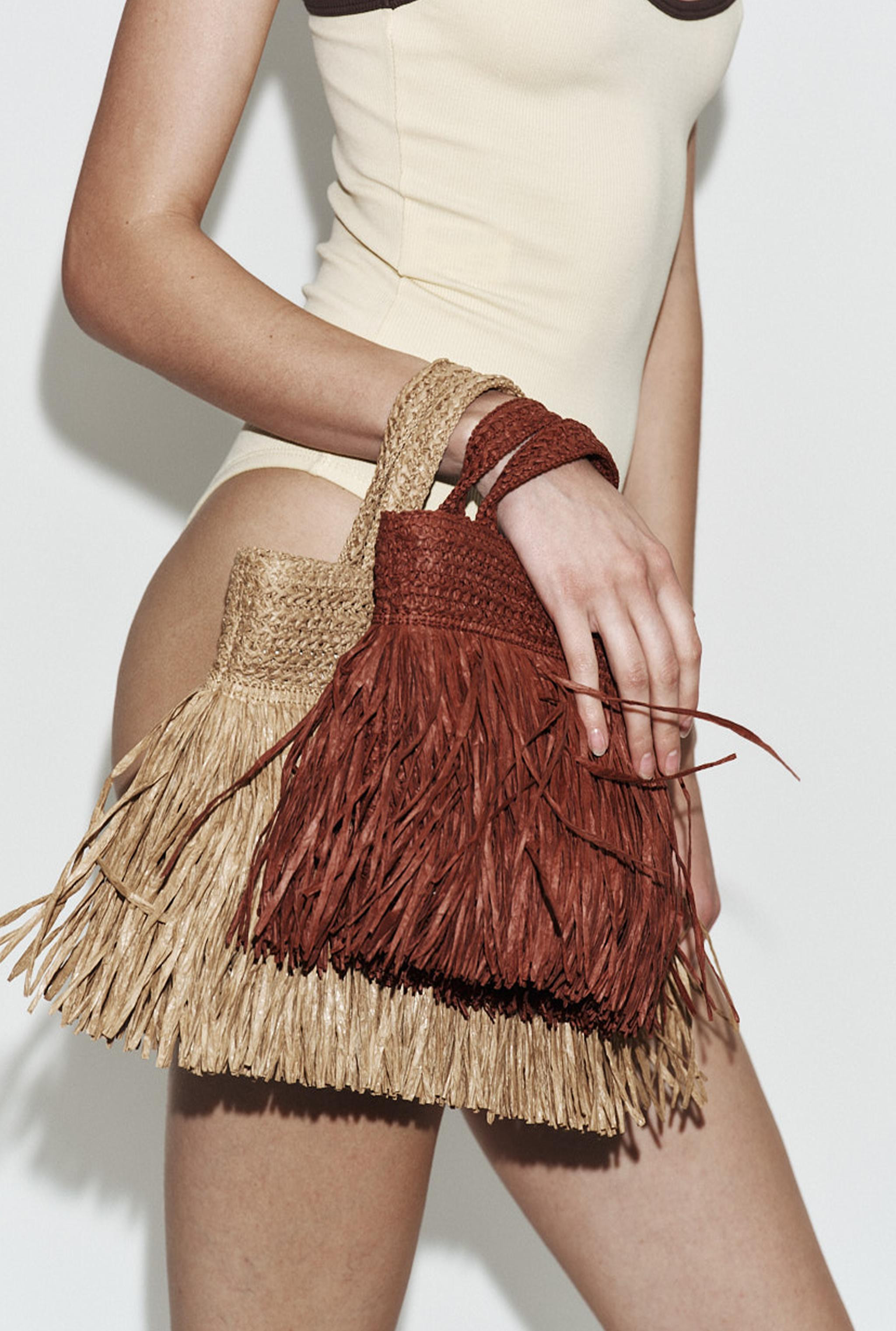 MINI HANDBAG WITH FRINGING | Zara UK
