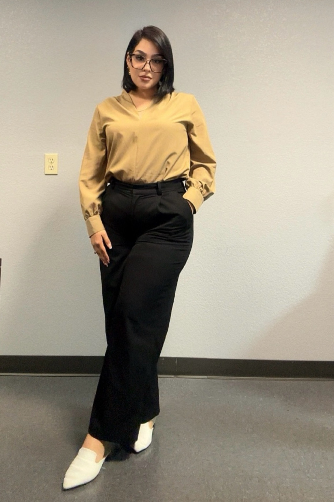 SHEIN Office outfit idea! 🫶🏼🌸 
For reference- my sizes:
Shirt: L
Pants: L
Shoes: 7.5

Eye Glasses from TT Shop but found super similar ones on Amazon! 🫶🏼 


#LTKStyleTip #LTKBeauty #LTKSeasonal