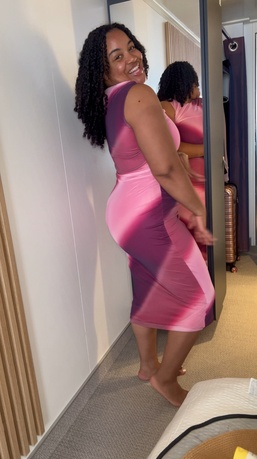 Midi bodycon dress, Amazon dresses. Colorful dress, midsize bodycon dress, evening dress, pink dress, shapewear, comfortable shapewear, honeylove shapewear, undergarments 

#LTKMidsize #LTKVideo #LTKFindsUnder50