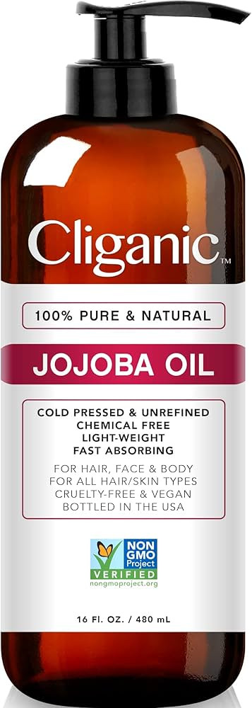 Cliganic Jojoba Oil Non-GMO, Bulk 16oz | 100% Pure, Natural Cold Pressed Unrefined Hexane Free Oi... | Amazon (US)