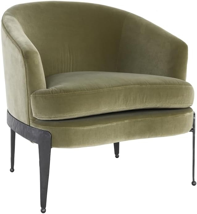 Kosas Home Ann Transitional Fabric Accent Chair in Olive Green | Amazon (US)