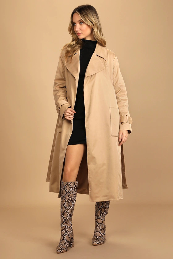 Lewis Beige Belted Trench Coat | Lulus (US)