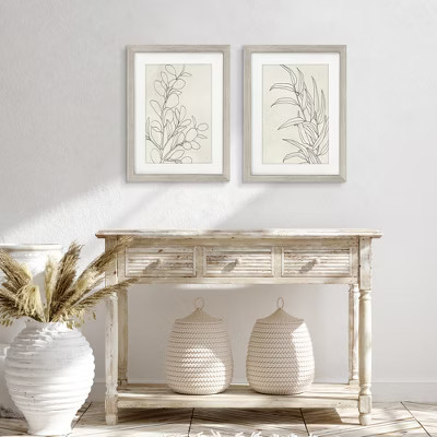 Botany Sketches by Karyn Panganiban - 2 Piece Gallery Framed Print Art Set | Target