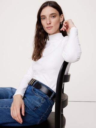 Refined Mock-Neck Top | Banana Republic (US)